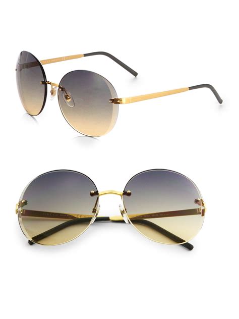 gold gucci sun ladies gg42671572j5g5416s|Gucci Round Sunglasses – Luxury Designer Eyewear with Gold .